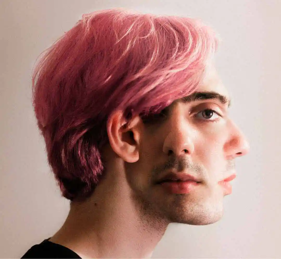 Man portrait with two perspectives Man portrait with two perspectives